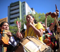 Las bandas de sikuris fueron parte del encuentro.  (Fuente: Jose Nicolini) (Fuente: Jose Nicolini) (Fuente: Jose Nicolini)