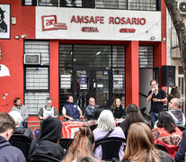 Amsafé Rosario hizo jornada de lucha contra el aumento por decreto.  (Fuente: Gentileza) (Fuente: Gentileza) (Fuente: Gentileza)