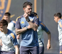 Gago tuvo su segundo día de trabajo al frente del equipo.  (Fuente: Foto Prensa Boca) (Fuente: Foto Prensa Boca) (Fuente: Foto Prensa Boca)