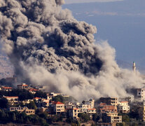 Bombardeoisraelí en Khiam, sur de Líbano. (Fuente: AFP) (Fuente: AFP) (Fuente: AFP)