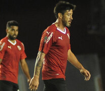 Pablo Pérez en la noche de Avellaneda, por la Copa Sudamericana.