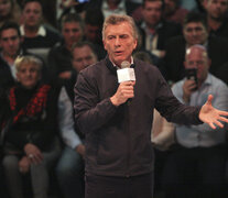 El presidente Mauricio Macri cerró el acto en la Plaza de la Música.