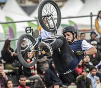 José Torres en acción en el BMX de Lima 2019. (Fuente: AFP) (Fuente: AFP) (Fuente: AFP)