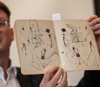 Stefan Litt y los dibujos de Kafka. (Fuente: EFE) (Fuente: EFE) (Fuente: EFE)
