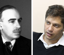 El lord inglés John Maynard Keynes y el actual gobernador de Buenos Aires, Axel Kicillof