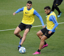 Junior Alonso y Eduardo Salvio. Uno que no y otro que sí para jugar en Quito. (Fuente: Fotobaires) (Fuente: Fotobaires) (Fuente: Fotobaires)