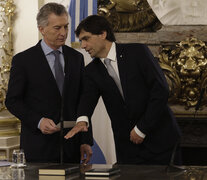 Macri le tomó juramento a Lacunza esta mañana. (Fuente: Jorge Larrosa) (Fuente: Jorge Larrosa) (Fuente: Jorge Larrosa)