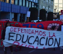 La protesta de los docentes en Chubut.