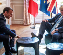 Emmanuel Macron recibió al premier británico Boris Johnson. (Fuente: AFP) (Fuente: AFP) (Fuente: AFP)