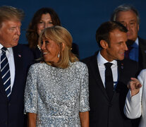 Trump, la primera dama Brigitte, Macron y Merkel en Biarritz.  (Fuente: AFP) (Fuente: AFP) (Fuente: AFP)