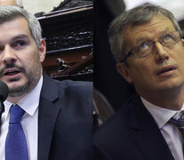 El jefe de Gabinete, Marcos Peña, y el titular de la Cámara de Diputados, Emilio Monzó. (Fuente: NA) (Fuente: NA) (Fuente: NA)