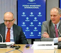 Alejandro Werner, director, y Roberto Cardarelli, titular de la misión del FMI.