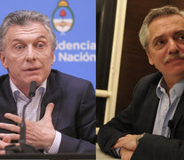 Mauricio Macri y Alberto Fernández, enfrentados por la crisis.