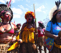 Marcha de Mujeres Indígenas en Brasil (Fuente: EFE) (Fuente: EFE) (Fuente: EFE)