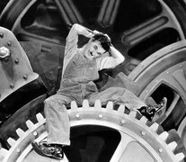 Charles Chaplin en &amp;quot;Tiempos modernos&amp;quot;.