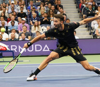 Lóndero luchó pero cayó ante el favorito Djokovic. (Fuente: AFP) (Fuente: AFP) (Fuente: AFP)