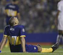 Abila en el momento de la lesión el miércoles por la noche. (Fuente: AFP) (Fuente: AFP) (Fuente: AFP)