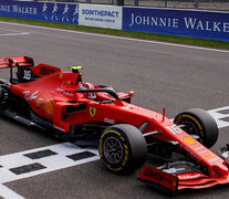 La Ferrari del ganador Leclerc. (Fuente: AFP) (Fuente: AFP) (Fuente: AFP)