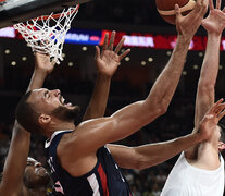 El pivot Rudy Gobert, la figura de Francia. (Fuente: AFP) (Fuente: AFP) (Fuente: AFP)