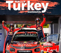 Sebastien Ogier (Citroën) festeja la victoria en Turquía. (Fuente: Prensa WRC) (Fuente: Prensa WRC) (Fuente: Prensa WRC)