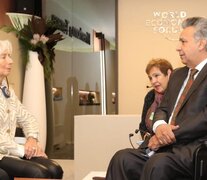 Cristine Lagarde junto a Lenin Moreno  en Davos en enero de este año.