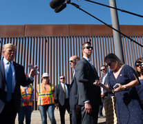 &amp;quot;Gran progreso en el muro&amp;quot; dijo Trump en el área de Otay Mesa.  (Fuente: AFP) (Fuente: AFP) (Fuente: AFP)