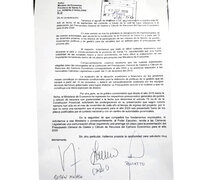 El pedido firmado por Calvo, Bussato y Michlig.