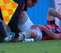 Sufrimiento para Salazar durante el San Lorenzo-Boca. No sería para menos. (Fuente: Captura de TV) (Fuente: Captura de TV) (Fuente: Captura de TV)