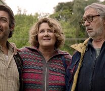 Ricardo Darín, Verónica Llinás y Luis Brandoni en La odisea de los giles. 