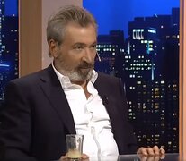 Vila, durante la entrevista que generó la denuncia de Marijuan.  (Fuente: Noticias Argentinas) (Fuente: Noticias Argentinas) (Fuente: Noticias Argentinas)