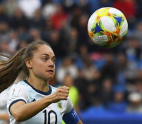 Estafenían Banini, capitana de la Selección en el Mundial.  (Fuente: NA) (Fuente: NA) (Fuente: NA)