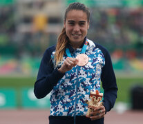 Belén Casetta, con su medalla de bronce en los Panamericanos de Lima 2019. (Fuente: Juegos Panamericanos) (Fuente: Juegos Panamericanos) (Fuente: Juegos Panamericanos)