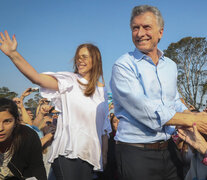 María Eugenia Vidal y Mauricio Macri en Junín. (Fuente: NA) (Fuente: NA) (Fuente: NA)