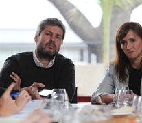 Matías Lammens y Cecilia Segura, presidenta de AGCBA y candidata a legisladora. (Fuente: Bernardino Avila) (Fuente: Bernardino Avila) (Fuente: Bernardino Avila)