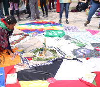 Lolita Chávez, activista indígena guatemalteca, en la Mesa de Feministas del Abya Yala en Trelew, el año pasado.  (Fuente: Jose Nico) (Fuente: Jose Nico) (Fuente: Jose Nico)