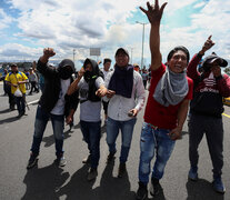 Corte de ruta en Latacunga, al sur de Quito. (Fuente: AFP) (Fuente: AFP) (Fuente: AFP)