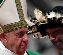 Francisco inauguró el Sínodo de la Amazonia en la basílica de San Pedro.  (Fuente: AFP) (Fuente: AFP) (Fuente: AFP)