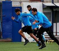 Más e Izquierdoz practican en Casa Amarilla pensando en el Superclásico.