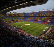 La imagen del Camp Nou en el último clásico Barcelona-Real Madrid. (Fuente: AFP) (Fuente: AFP) (Fuente: AFP)