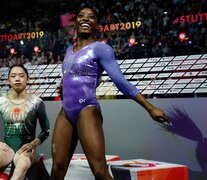 Simone Biles y su sonrisa característica (Fuente: AFP) (Fuente: AFP) (Fuente: AFP)