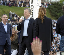 Mauricio Macri junto a su candidato a vicepresidente, Miguel Pichetto en Rosario. (Fuente: Andres Macera) (Fuente: Andres Macera) (Fuente: Andres Macera)