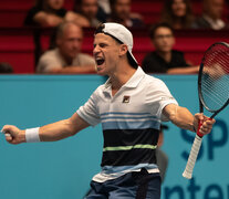 El festejo de Schwartzman, que buscará las semifinales ante Kachanov. (Fuente: AFP) (Fuente: AFP) (Fuente: AFP)