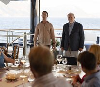 Kendall (Jeremy Strong) y Logan Roy (Brian Cox), personajes centrales de &amp;quot;Succession&amp;quot;. (Fuente: Gentileza HBO) (Fuente: Gentileza HBO) (Fuente: Gentileza HBO)