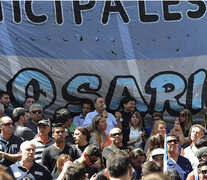 El 9 de octubre los trabajadores municipales manifestaron su descontento. (Fuente: Sebastián Granata) (Fuente: Sebastián Granata) (Fuente: Sebastián Granata)