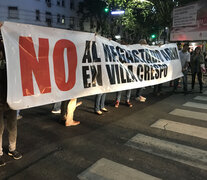 Los vecinos protestan contra el megaestadio. (Fuente: Sandra Cartasso) (Fuente: Sandra Cartasso) (Fuente: Sandra Cartasso)