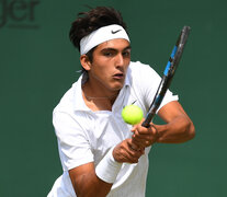 Román Burruchaga era el único argentino que quedaba en el torneo junior de Wimbledon. (Fuente: AFP) (Fuente: AFP) (Fuente: AFP)