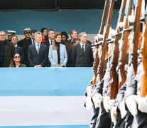 Mauricio Macri en el desfile  del 9 de  Julio.