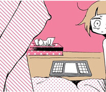 Kabi Nagata en su primer encuentro con una escort en su manga autobiográfico, Mi experiencia lesbiana con la soledad. 