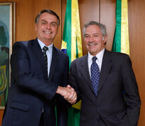 Jair Bolsonaro y Felipe Solá. (Fuente: Télam) (Fuente: Télam) (Fuente: Télam)