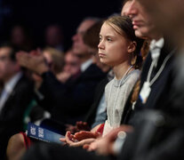 La joven ambientalista Greta Thunberg en Davos.  (Fuente: AFP) (Fuente: AFP) (Fuente: AFP)